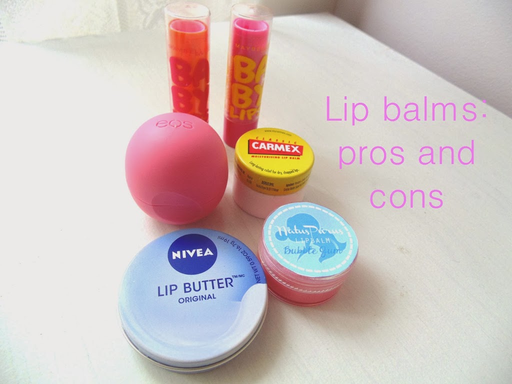 Pros and Cons of Eos Lipbalm, Nivea Lip Butter, Baby Lips and others Joan of July